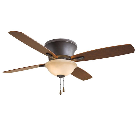 Minka Aire Mojo II 52in Flush Mount Ceiling Fan | Oil Rubbed Bronze Transitional | Low Ceiling Bedroom & Living Room | Model F533-ORB