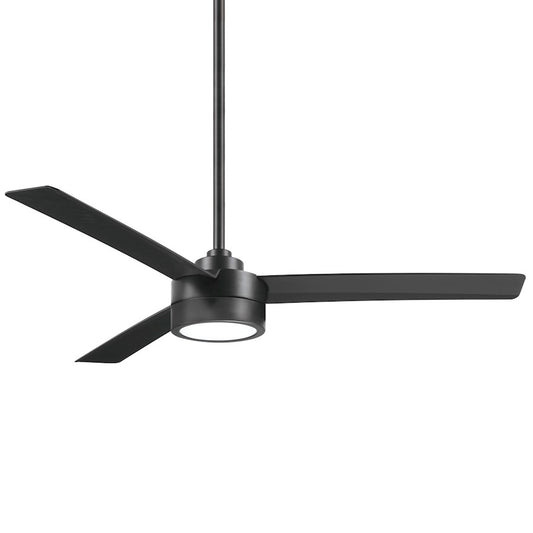 Minka Aire Roto LED 52in Ceiling Fan | Coal and Etched Lens | Living Rooms & Bedrooms | 2099 Lumens, 3000K, Dimmable | Model F535L-CL