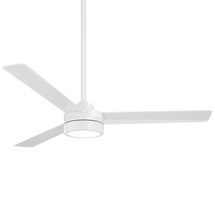 Minka Aire Roto LED 52in Ceiling Fan | Modern Flat White with Etched Lens | Living Room & Bedroom | 52 x 52 x 13.63 in | Model F535L-WHF