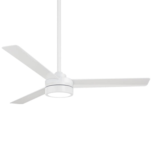 Minka Aire Roto LED 52in Ceiling Fan | Modern Flat White with Etched Lens | Living Room & Bedroom | 52 x 52 x 13.63 in | Model F535L-WHF