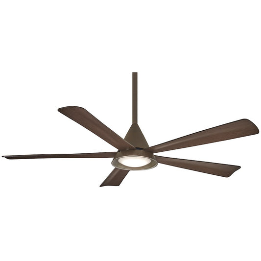 Minka Aire Cone 54in LED Ceiling Fan | Oil Rubbed Bronze Finish | Indoor & Covered Outdoor | 54 x 54 x 14 in | Model F541L-ORB