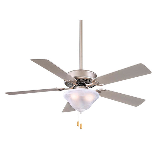 Minka Aire Contractor Uni-Pack 52in Ceiling Fan | Brushed Steel | Bedroom & Living Room | 52 x 52 x 18 in | Model F548-BS