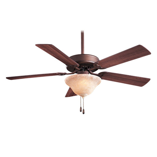 Minka Aire Contractor Uni-Pack 52in LED Ceiling Fan | Traditional Oil Rubbed Bronze | Living Room & Bedroom | 52 x 52 x 19 in | Model F548L-ORB-EX