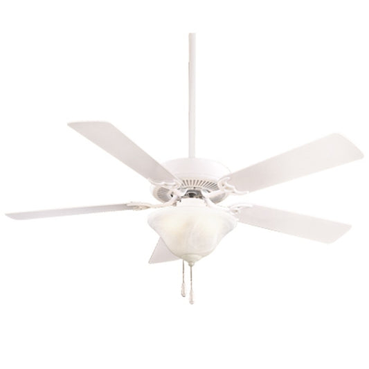 Minka Aire Contractor Uni-Pack 52in LED Ceiling Fan | Traditional White | Living Room & Bedroom | 52 x 52 x 19 in | Model F548L-WH