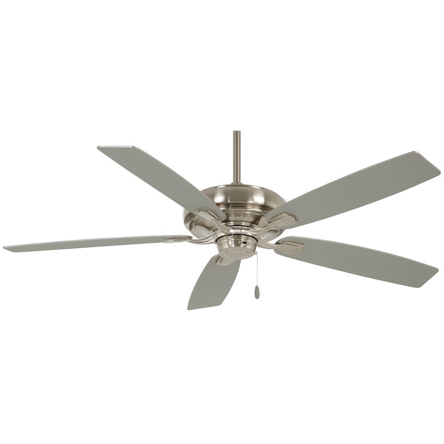 Minka Aire Watt 52in Ceiling Fan | Transitional Brushed Nickel Finish | Living Room & Bedroom | 52 x 52 x 16 in | Model F551-BN