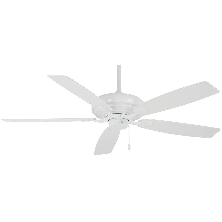 Minka Aire Watt 52in Ceiling Fan | Transitional White | Living Room & Bedroom | 52 x 52 x 16 in | Model F551-WH