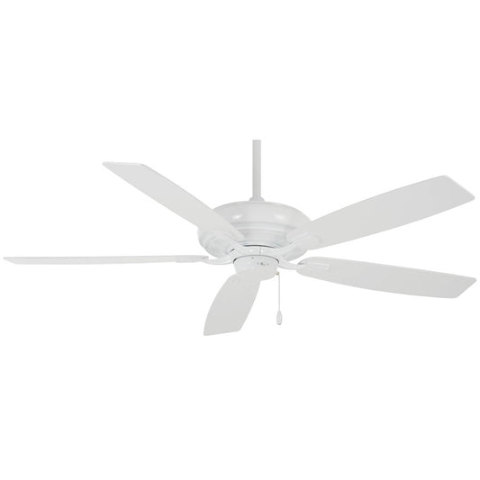Minka Aire Watt 52in Ceiling Fan | Transitional White | Living Room & Bedroom | 52 x 52 x 16 in | Model F551-WH