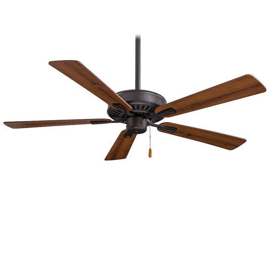 Minka Aire Contractor Plus 52in Ceiling Fan | Transitional Oil Rubbed Bronze | Bedroom & Living Room | 52 x 52 x 12 in | Model F556-ORB