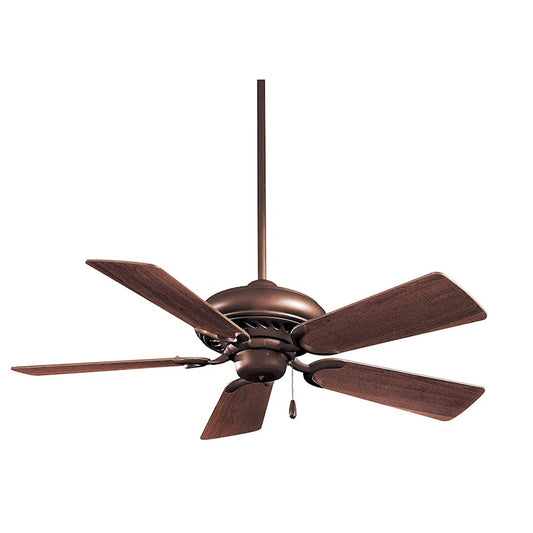 Minka Aire Supra 44in Ceiling Fan | Transitional Oil Rubbed Bronze | Bathroom & Hallway | 44 x 44 x 12 in | Model F563-ORB