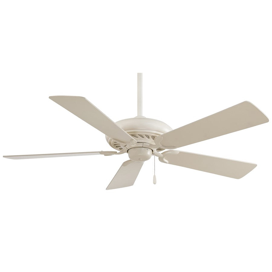 Minka Aire Supra 52in Ceiling Fan | Bone White Transitional | Bathroom & Hallway | 52 x 52 x 13 in | Model F568-BWH