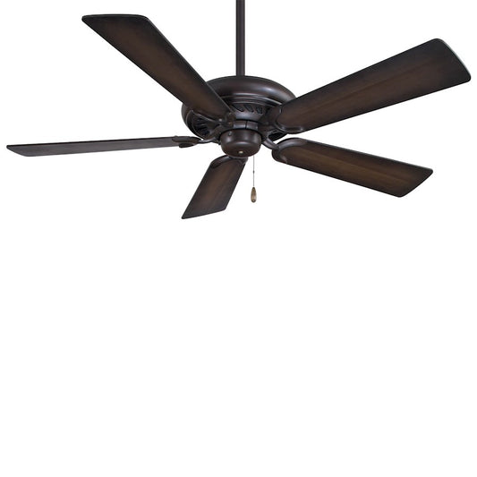 Minka Aire Supra 52in Ceiling Fan | Transitional Kocoa | Medium Spaces Bathroom & Hallway | 52 x 52 x 13 in | Model F568-KA