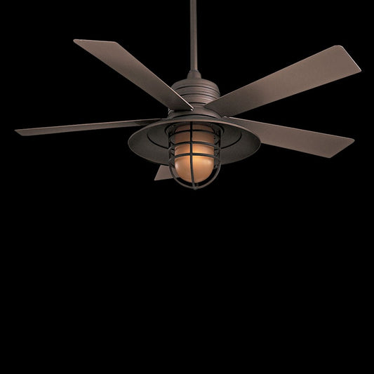 Minka Aire Rainman 54in Ceiling Fan | Transitional Oil Rubbed Bronze | Indoor & Covered Patio | 54 x 54 x 24 in | Model F582-ORB