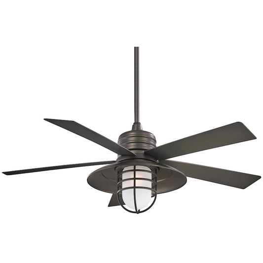 Minka Aire Rainman 54in Ceiling Fan | Smoked Iron Transitional | Indoor & Covered Patio | 54 x 54 x 24 in | Model F582-SI