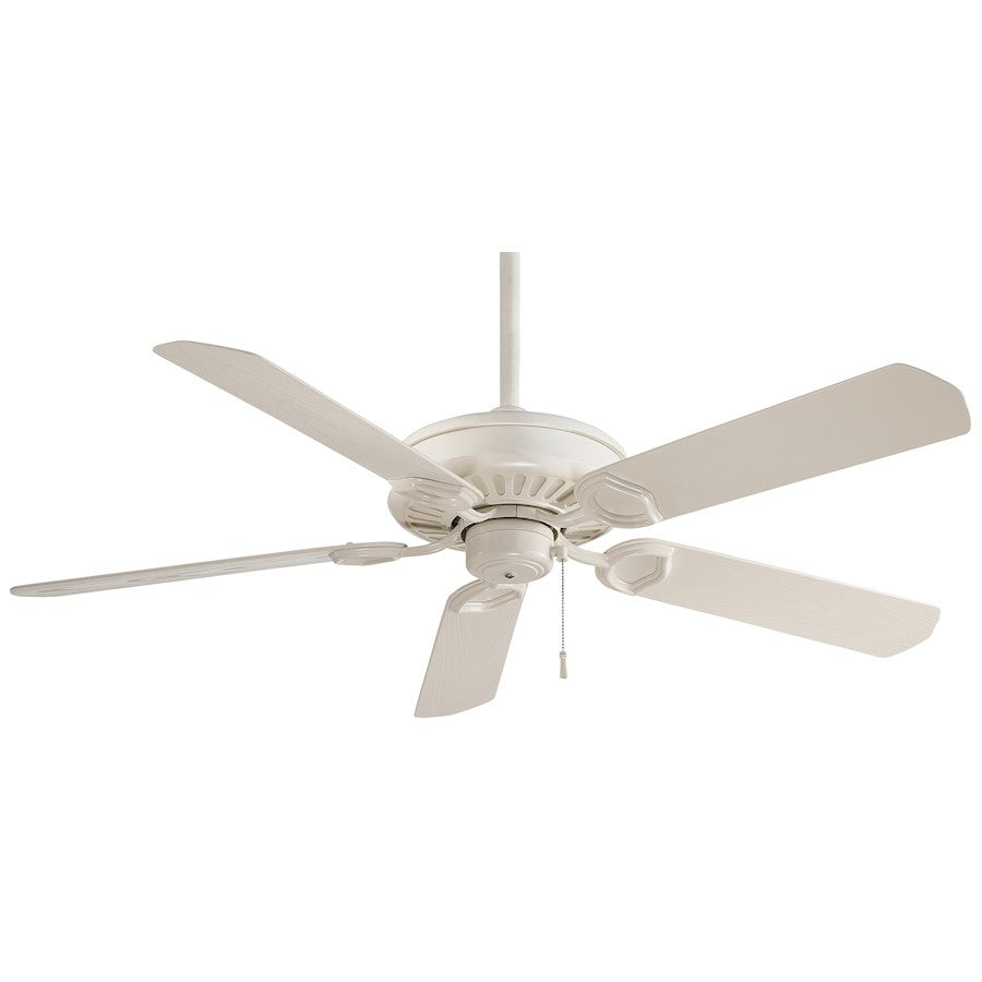 Minka Aire Sundowner 54in Ceiling Fan | Traditional Bone White | Covered Patio & Outdoor Living | 54 x 54 x 15 in | Model F589-BWH