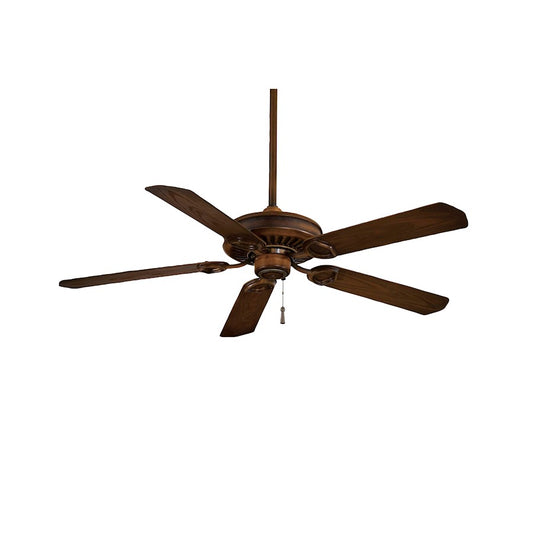 Minka Aire Sundowner 54in Ceiling Fan | Traditional Mossoro Walnut Finish | Covered Patio & Outdoor Living | 54 x 54 x 15 in | Model F589-MW