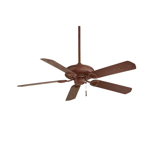 Minka Aire Sundowner 54in Ceiling Fan | Traditional Vintage Rust Finish | Covered Patio & Outdoor Living | 54 x 54 x 15 in | Model F589-VRT