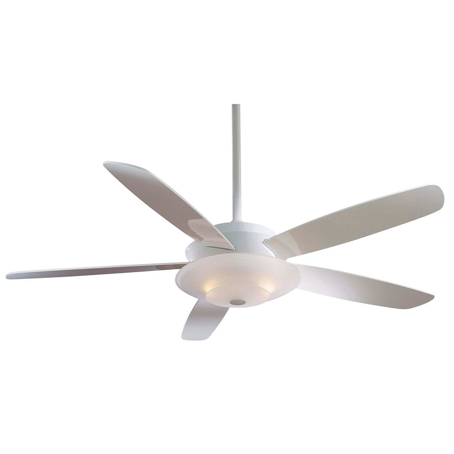 Minka Aire Airus 54in Ceiling Fan | White Transitional Finish | Living Room & Bedroom | 54 x 54 x 14 in | Model F598-WH