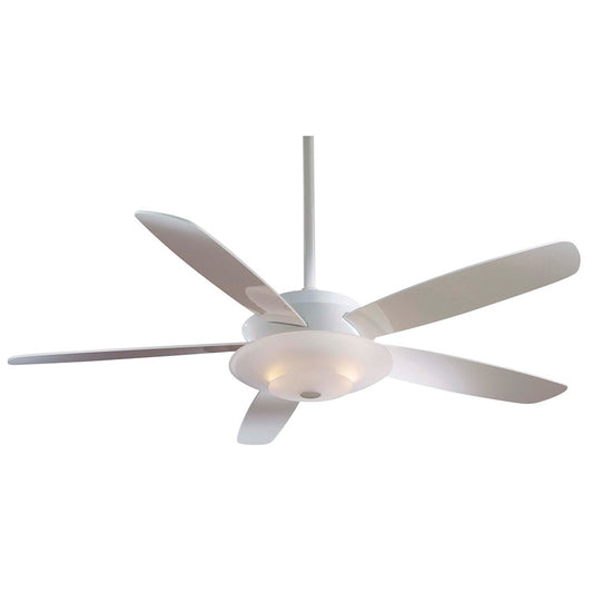 Minka Aire Airus 54in Ceiling Fan | White Transitional Finish | Living Room & Bedroom | 54 x 54 x 14 in | Model F598-WH