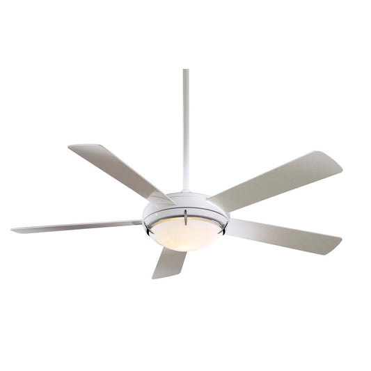 Minka Aire Como 54in Ceiling Fan | Contemporary White | Living Room & Great Room | 54 x 54 x 14 in | Model F603-WH