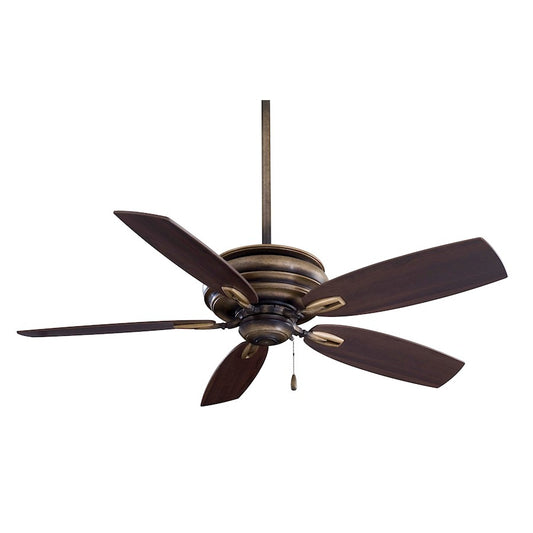 Minka Aire Timeless 54in Ceiling Fan | Transitional Patina Iron | Living Room & Bedroom | 54 x 54 x 14 in | Model F614-PI