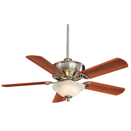 Minka Aire Bolo 52in Ceiling Fan | Transitional Brushed Nickel with Glass Bowl Light | Living Room & Bedroom | 52 x 52 x 20 in | Model F620-BN