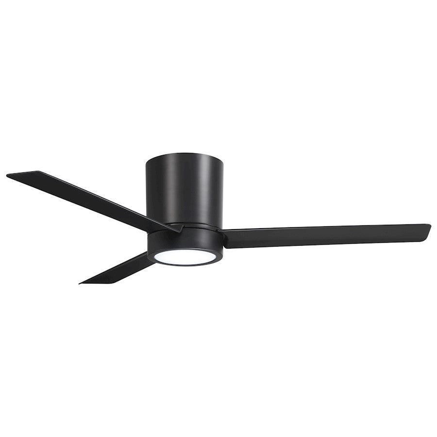 Minka Aire Roto Flush 52in Hugger LED Fan | Brushed Nickel and Frosted White | Bedroom & Low Ceiling Rooms | 52in Sweep, 16W LED, 3 | Model F644L-BN