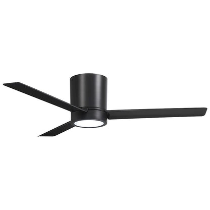 Minka Aire Roto Flush 52in Hugger LED Fan | Brushed Nickel and Frosted White | Bedroom & Low Ceiling Rooms | 52in Sweep, 16W LED, 3 | Model F644L-BN