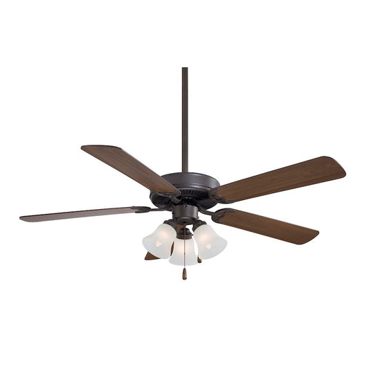 Minka Aire Contractor Uni-Pack 52in Ceiling Fan | Oil Rubbed Bronze Traditional | Bedroom & Living Room | 52 x 52 x 18 in | Model F647-ORB