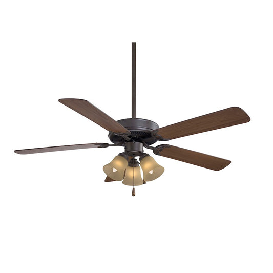 Minka Aire Contractor Uni-Pack 52in Ceiling Fan | Oil Rubbed Bronze Traditional | Bedroom & Living Room | 52 x 52 x 18 in | Model F647-ORB-TS