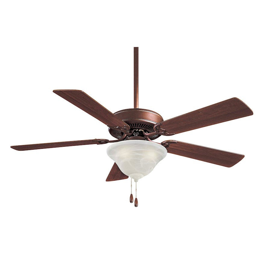 Minka Aire Contractor Uni-Pack 52in Ceiling Fan with Light | Oil Rubbed Bronze Traditional | Bedroom & Living Room | 52 x 52 x 17 in | Model F648-ORB