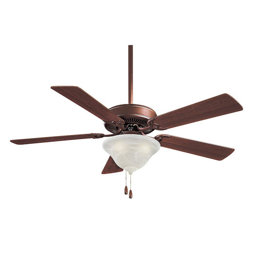 Minka Aire Contractor Uni-Pack 52in Ceiling Fan with Light | Oil Rubbed Bronze Traditional | Bedroom & Living Room | 52 x 52 x 17 in | Model F648-ORB