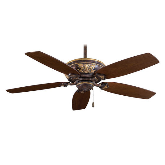Minka Aire Classica 54in Ceiling Fan | Traditional Mottled Copper with Gold Highlights | Living Room & Dining Room | Model F659-MCG
