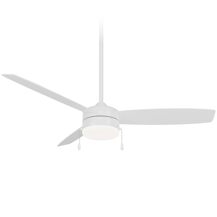 Minka Aire Airetor III LED 54in Ceiling Fan | Industrial Coal Steel and Frosted White Glass | Living Room & Covered Patio | Model F670L-CL