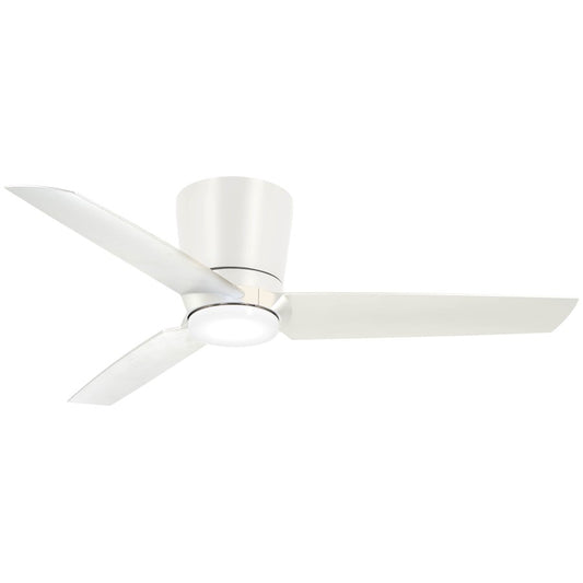 Minka Aire Pure LED 48in Ceiling Fan | Transitional Flat White Finish | Living Room & Bedroom | 10in H | Model F671L-WHF