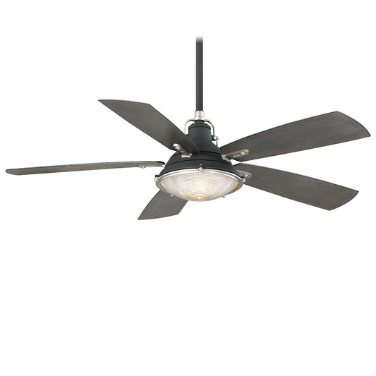 Minka Aire Groton 56in Ceiling Fan | Transitional Sand Black | UL Wet Rated Outdoor Covered Patio | 56 x 56 x 20 in | Model F681-SDBK-WS