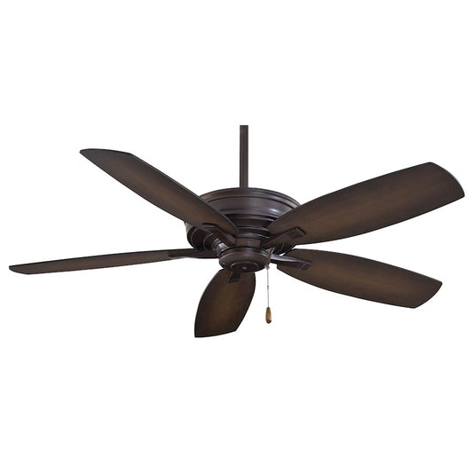 Minka Aire Kafe 52in Ceiling Fan | Traditional Kocoa Finish | Living Room & Bedroom | 52 x 52 x 13 in | Model F695-KA