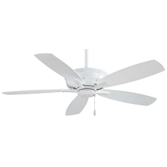 Minka Aire Kafe 52in Ceiling Fan | White Finish Transitional Style | Living Room & Bedroom | 52 x 52 x 13 in | Model F695-WH
