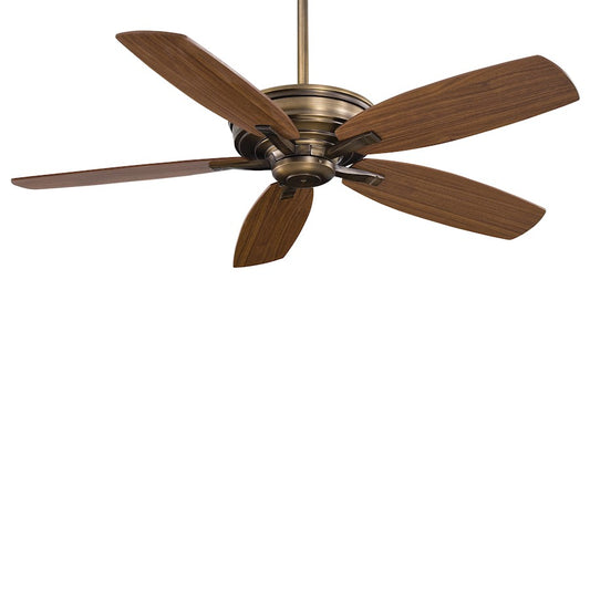 Minka Aire Kafe XL 60in Ceiling Fan | Transitional Cognac Finish | Living Room & Great Room | 60 x 60 x 13 in | Model F696-CC