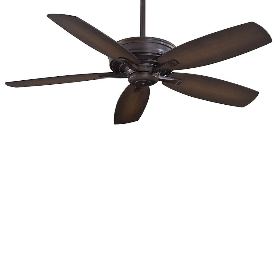 Minka Aire Kafe XL 60in Ceiling Fan | Kocoa Finish, Transitional Style | Living Room & Great Room | 13in H, No Light Kit | Model F696-KA