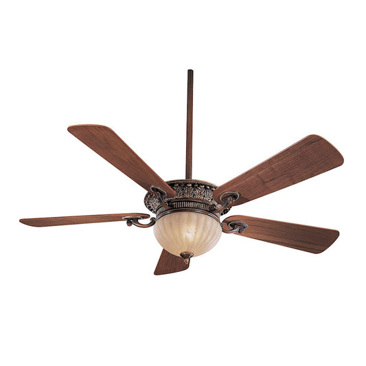 Minka Aire Volterra 52in Ceiling Fan | Belcaro Walnut Traditional Finish | Bedroom & Living Room | 52 x 52 x 15.25 in | Model F702-BCW