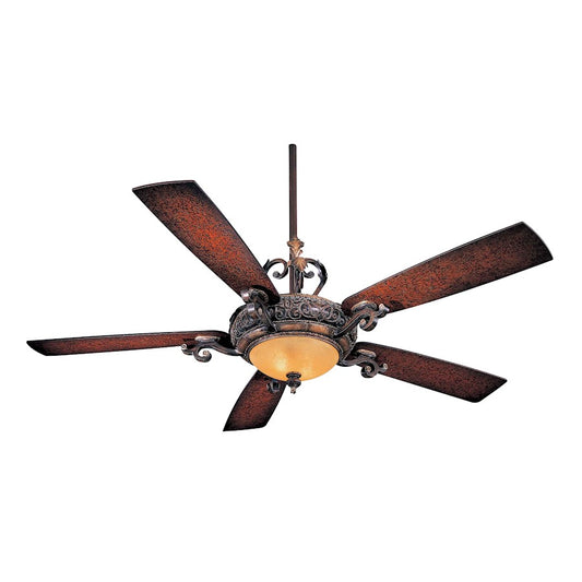 Minka Aire Napoli 56in Ceiling Fan | Traditional Sterling Walnut | Living Room & Dining Room | 56 x 56 x 16 in | Model F705-STW