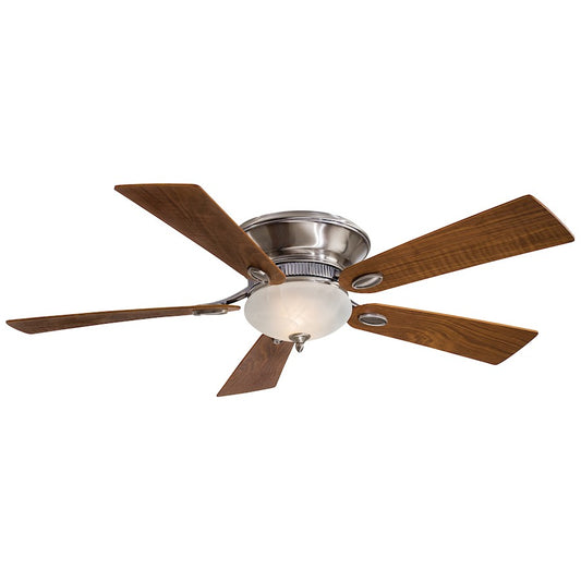Minka Aire Delano II 52in Flush Mount Ceiling Fan | Transitional Pewter Finish | Bedroom & Living Room | 52 x 52 x 11 in | Model F711-PW