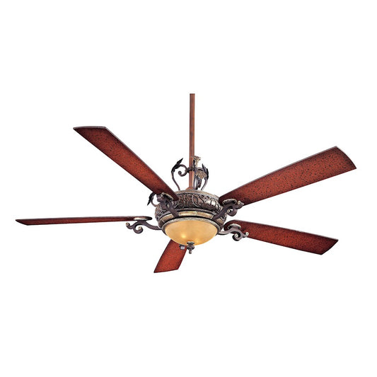 Minka Aire Napoli II 68in Ceiling Fan | Traditional Sterling Walnut Finish | Great Room & Living Room | 68 x 68 x 16 in | Model F715-STW