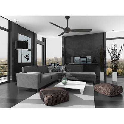 Minka Aire Rudolph 52in Ceiling Fan | Contemporary Coal Finish | Living Room & Bedroom | 52 x 52 x 11 in | Model F727-CL