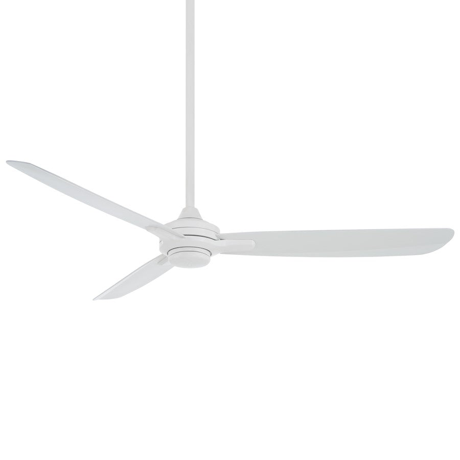 Minka Aire Rudolph Wet 60in Ceiling Fan | Flat White | Covered Patio & Outdoor Living | 60 x 60 x 14 in | Model F728-WHF