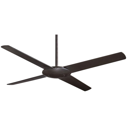 Minka Aire Pancake 52in Ceiling Fan | Contemporary Oil Rubbed Bronze | Living Room & Bedroom | 52 x 52 x 10 in | Model F738-ORB