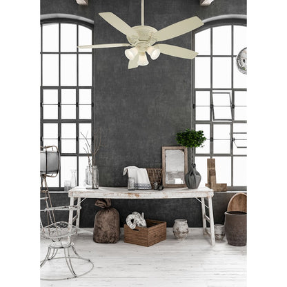 Minka Aire Classica 54in Ceiling Fan | Traditional Provencal Blanc | Living Room & Dining Room | 54 x 54 x 18 in | Model F759-PBL