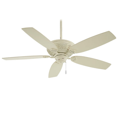 Minka Aire Classica LED 54in 5-Blade Ceiling Fan | Traditional Provencal Blanc and Frosted White Glass | Living Room & Dining Room | Model F759L-PBL