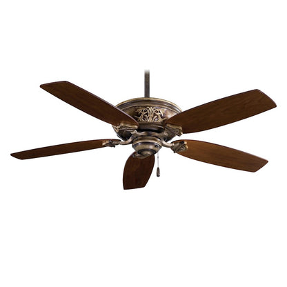 Minka Aire Classica LED 54in 5-Blade Ceiling Fan | Traditional Provencal Blanc and Frosted White Glass | Living Room & Dining Room | Model F759L-PBL