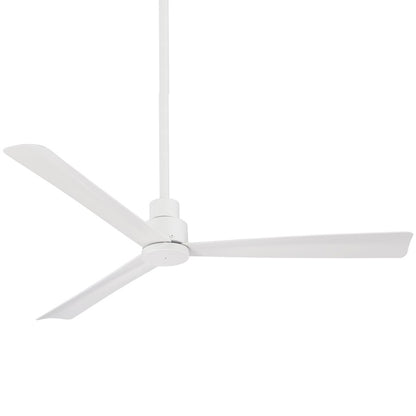 Minka Aire Simple 44in 3-Blade Outdoor Ceiling Fan | Transitional Soft Brass and Coal | Covered Patios & Large Rooms | Model F786-SBR-CL